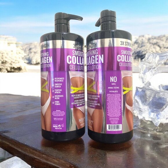 2~Sculpt 3X Strength Smoothing Collagen Cellulite Lotion 32 fl oz New - Picture 2 of 2